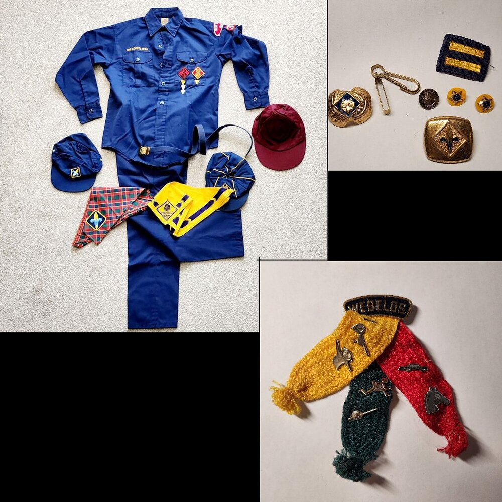 Cub and Wolf (Webelo) Scout Uniform, Pins, Badges - New York Troop - 1960s